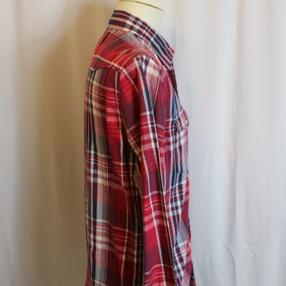 Levi's Modern Fit Button-down Western Plaid Shirt Men's Medium - Picture 3 of 8